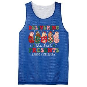 Delivering The Best Presents Labor Delivery Nurse Christmas Mesh Reversible Basketball Jersey Tank