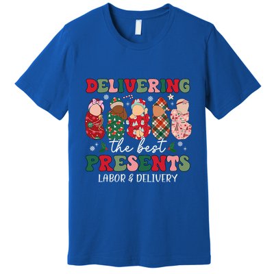 Delivering The Best Presents Labor Delivery Nurse Christmas Premium T-Shirt