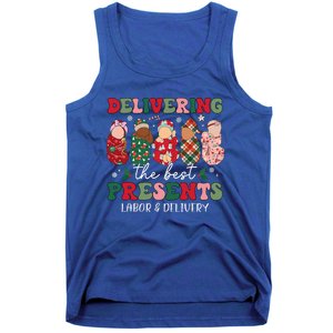 Delivering The Best Presents Labor Delivery Nurse Christmas Tank Top