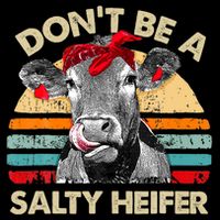 Don T Be A Salty Heifer Cows Lover Gift Vintage Farm Toddler T-Shirt