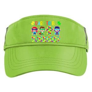 Dare To Be Yourself Autism Awareness Superheroes Cute Gift Adult Drive Performance Visor