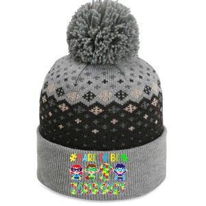 Dare To Be Yourself Autism Awareness Superheroes Cute Gift The Baniff Cuffed Pom Beanie