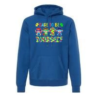 Dare To Be Yourself Autism Awareness Superheroes Cute Gift Premium Hoodie