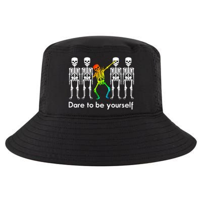 Dare To Be Yours Color Skeleton Dabbing Meaningful Gift Cool Comfort Performance Bucket Hat