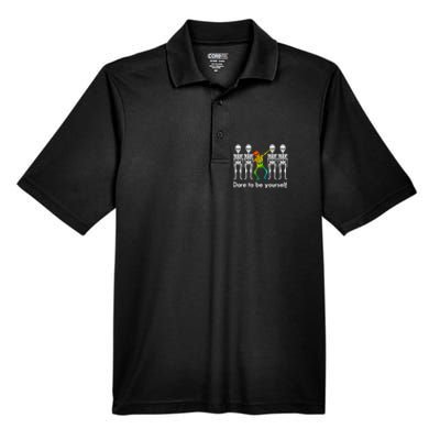 Dare To Be Yours Color Skeleton Dabbing Meaningful Gift Men's Origin Performance Pique Polo