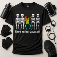 Dare To Be Yours Color Skeleton Dabbing Meaningful Gift Performance Shirt