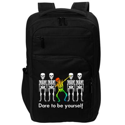 Dare To Be Yours Color Skeleton Dabbing Meaningful Gift Impact Tech Backpack