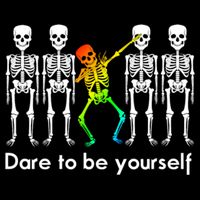 Dare To Be Yours Color Skeleton Dabbing Meaningful Gift Backpack