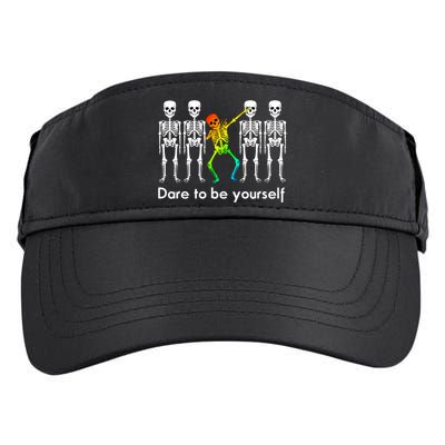 Dare To Be Yours Color Skeleton Dabbing Meaningful Gift Adult Drive Performance Visor