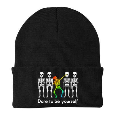 Dare To Be Yours Color Skeleton Dabbing Meaningful Gift Beanie