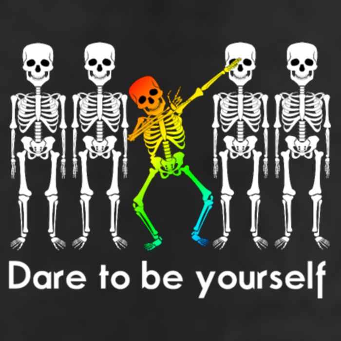 Dare To Be Yours Color Skeleton Dabbing Meaningful Gift Beanie