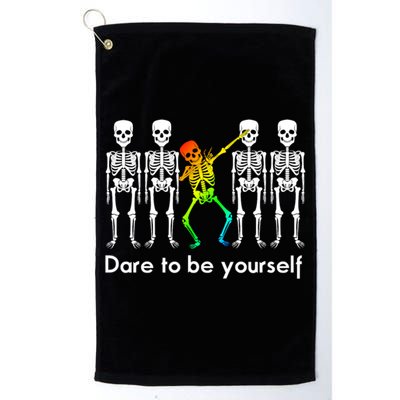 Dare To Be Yours Color Skeleton Dabbing Meaningful Gift Golf Towel