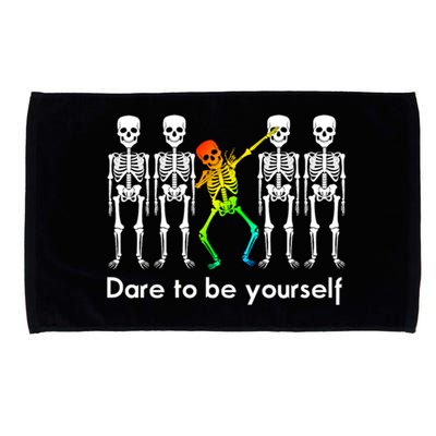 Dare To Be Yours Color Skeleton Dabbing Meaningful Gift Microfiber Hand Towel