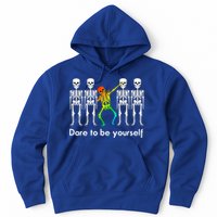 Dare To Be Yours Color Skeleton Dabbing Meaningful Gift Hoodie