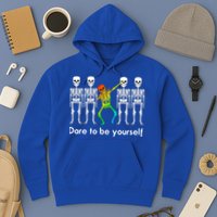 Dare To Be Yours Color Skeleton Dabbing Meaningful Gift Hoodie