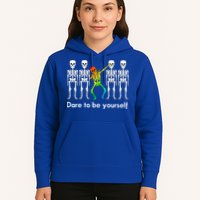 Dare To Be Yours Color Skeleton Dabbing Meaningful Gift Hoodie