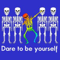 Dare To Be Yours Color Skeleton Dabbing Meaningful Gift Hoodie