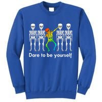 Dare To Be Yours Color Skeleton Dabbing Meaningful Gift Sweatshirt