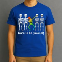 Dare To Be Yours Color Skeleton Dabbing Meaningful Gift T-Shirt