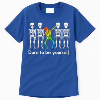 Dare To Be Yours Color Skeleton Dabbing Meaningful Gift Tall T-Shirt