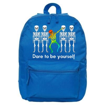 Dare To Be Yours Color Skeleton Dabbing Meaningful Gift 16 in Basic Backpack