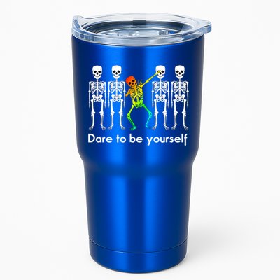 Dare To Be Yours Color Skeleton Dabbing Meaningful Gift Tumbler