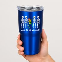 Dare To Be Yours Color Skeleton Dabbing Meaningful Gift Tumbler