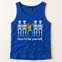 Dare To Be Yours Color Skeleton Dabbing Meaningful Gift Tank Top