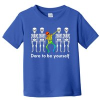 Dare To Be Yours Color Skeleton Dabbing Meaningful Gift Toddler T-Shirt