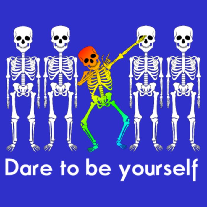 Dare To Be Yours Color Skeleton Dabbing Meaningful Gift Visor