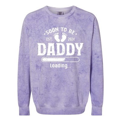 Daddy To Be Soon To Be Daddy 2024 Colorblast Crewneck Sweatshirt