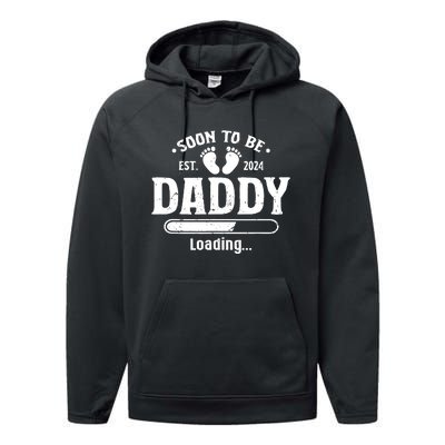 Daddy To Be Soon To Be Daddy 2024 Performance Fleece Hoodie