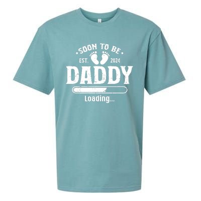 Daddy To Be Soon To Be Daddy 2024 Sueded Cloud Jersey T-Shirt