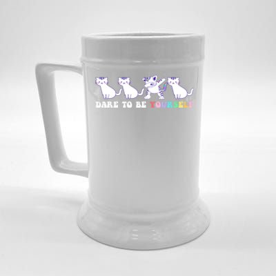 Dare To Be Yours Cute Gift Idea For A Caticorn Lovers Gift Beer Stein