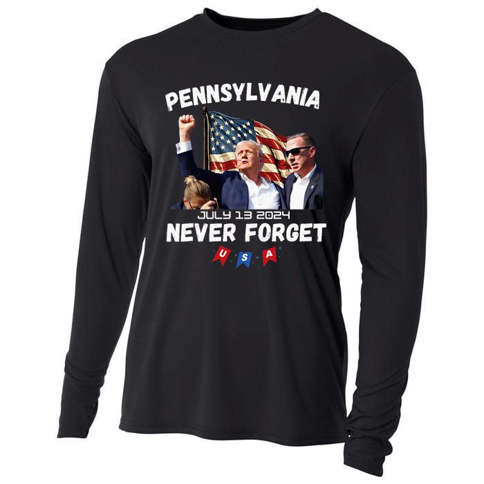 Donald Trump Butler Pennsylvania Never Forget Cooling Performance Long Sleeve Crew