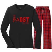 Dst The Badst Est 1913 Soror Delta Women's Long Sleeve Flannel Pajama Set 