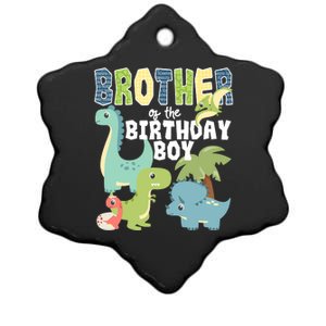 Dinosaurs Theme Birthday Brother Of The Birthday Boy Ceramic Star Ornament