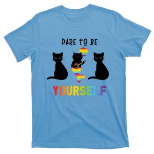 Dare To Be Yours Cute Lgbt Pride Cat Mermaid Funny Great Gift T-Shirt