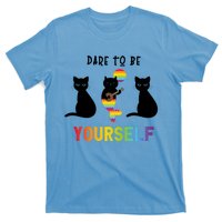 Dare To Be Yours Cute Lgbt Pride Cat Mermaid Funny Great Gift T-Shirt