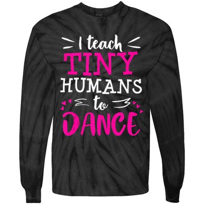 Dance Teacher Ballet Hip Hop Tap Dance Thank You Recital Tie-Dye Long Sleeve Shirt