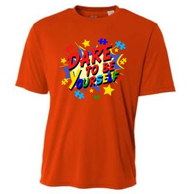 Dare To Be Yourself Autism Awareness Day Gift Cooling Performance Crew T-Shirt