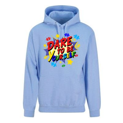 Dare To Be Yourself Autism Awareness Day Gift Unisex Surf Hoodie