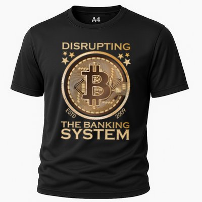 Disrupting The Banking System Since 2009 Btc Bitcoin Gift Performance Shirt