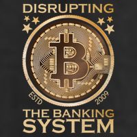Disrupting The Banking System Since 2009 Btc Bitcoin Gift 25L Jumbo Tote
