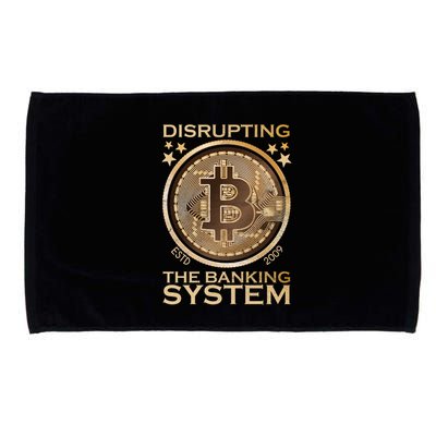 Disrupting The Banking System Since 2009 Btc Bitcoin Gift Microfiber Hand Towel