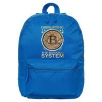 Disrupting The Banking System Since 2009 Btc Bitcoin Gift 16 in Basic Backpack