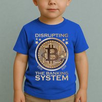 Disrupting The Banking System Since 2009 Btc Bitcoin Gift Toddler T-Shirt