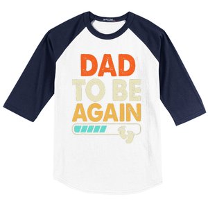 Dad To Be Again Baby Arrival Announcement Baseball Sleeve Shirt