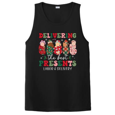 Delivering The Best Presents Labor Delivery Nurse Christmas PosiCharge Competitor Tank