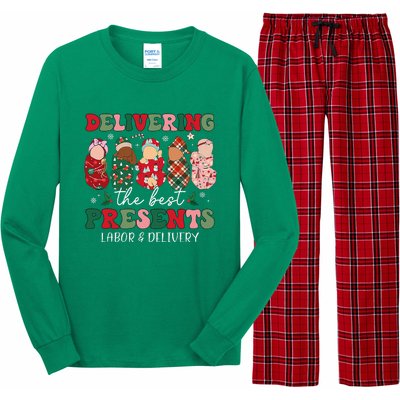 Delivering The Best Presents Labor Delivery Nurse Christmas Long Sleeve Pajama Set